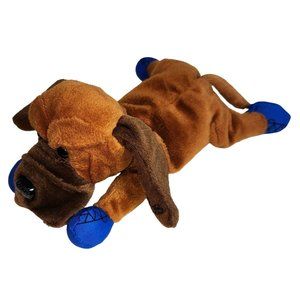 Rare HTF Vintage Grand Casino Dog Plush Bean Bag Stuffed Animal Shoes Advertisin